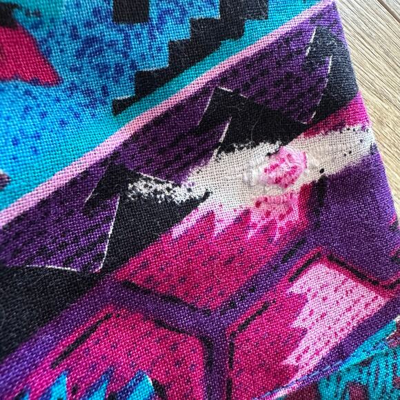 Wrangler Vintage 90s Southwest Aztec Floral Button Down Shirt M - Picture 10 of 10